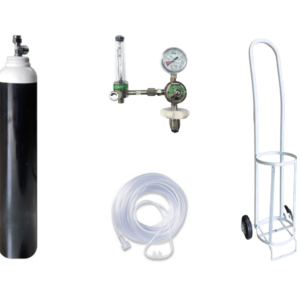 10L Oxygen Cylinder with Regulator & Wheel Trolley